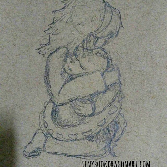 Day 13: secret weapon - a hug.#thesketchcollective #febdrawingchallenge2017 .A hug fixes Everything. .#pencilsketch #hug #mungothedestroyer #drawingchallange #drawing #art #kidlitart #illustration #pencil #Dragon