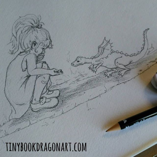 Making New Friends.The start of a new Watercolor.#sketch #drawing #pencil #pencilsketch #Dragon #instastory #instart #illustration #child #friends #friendship #bestfriend #newfriends #Watercolor #tinydragon