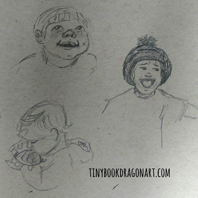 Exploring the #unschooling tag and working on #expressions . .#sketchbook #quickdraw #sketch #art #illustration #children #play #kidlitart #pencil