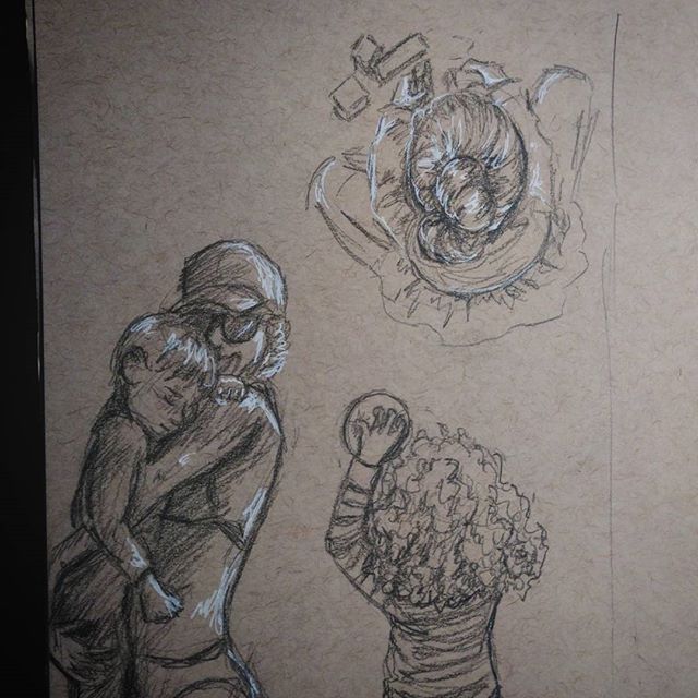 Today's #instagramkids #sketch. Inspired by  @mamarazzi2wp , @boatsboardsandbabies , and @girls_unschooled .#pencilsketch  on #strathmore #tonedpaper #kidlitart​ #kids #child #sketchbook #art #drawing #pencil