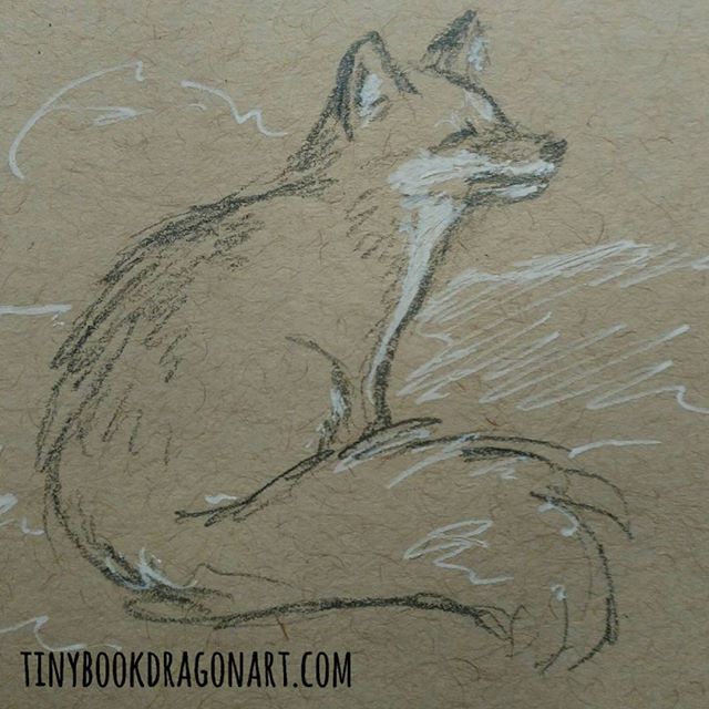 Because the commission I am working on just got resized bigger so have to wait for more paper. And because I saw a lovely fox photo and thought why not..#fox #animals #drawing #pencil #gellyroll #strathmore #tonedpaper #illustration #illustrationart #art #sketchbook #sketch #pencilsketch