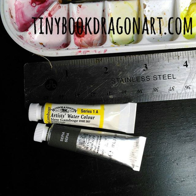 Professional watercolors=Liquid gold..Working on commission. Ran out of paint. Those two tiny tubes are $10 a piece. And those are the cheapest colors.  Glad I didn't need the $20 ones. And I did get a couple new brushes on sale, only $2 each. This, not just time and effort, is why art is so expensive. .#artsupplies #liquidgold #Watercolor #artistproblems #artistwoes #artist #illustrator #Watercolor